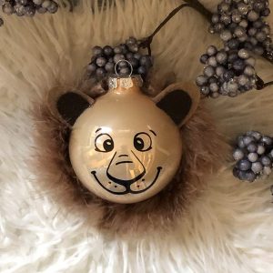 Kerstbal beige "Lion King"