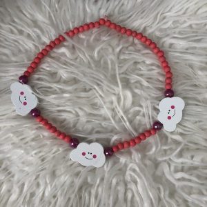 Kinderketting "wolkje" koraalroze