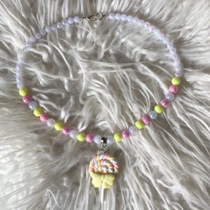 Kinderketting "lolly" roze/geel/wit