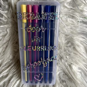 Doosje fineliners (12 stuks) "bedankt voor het kleurrijke schooljaar"