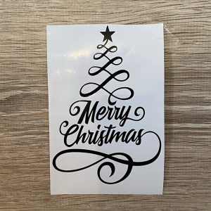 Kerstboom "Merry Christmas" (herbruikbaar) 19x11 cm