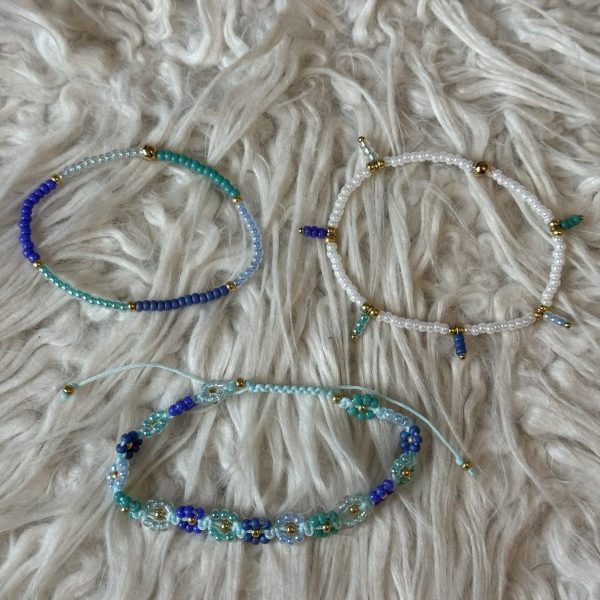 Setje van 3 armbandjes "blauw" - Afbeelding 2
