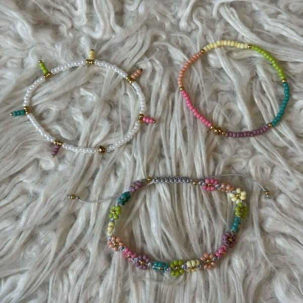 Setje van 3 armbandjes "pastel regenboog" - Afbeelding 2