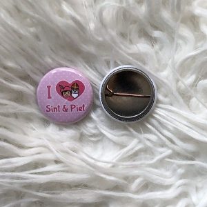 Mini button roze "I Love Sint en Piet"
